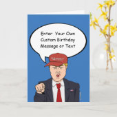 Great Trump Birthday Card - Anpassen Sie Ihre Bots Karte (Gelbe Blume)