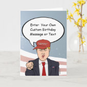 Great Trump Birthday Card - Anpassen Sie Ihre Bots Karte (Gelbe Blume)