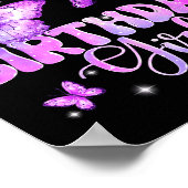 Great Uncle Of The Birthday Girl Butterfly Family  Poster (Ecke)