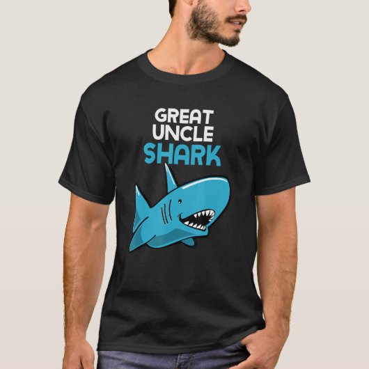Great Uncle Shark Funny Family T-Shirt (Vorderseite)