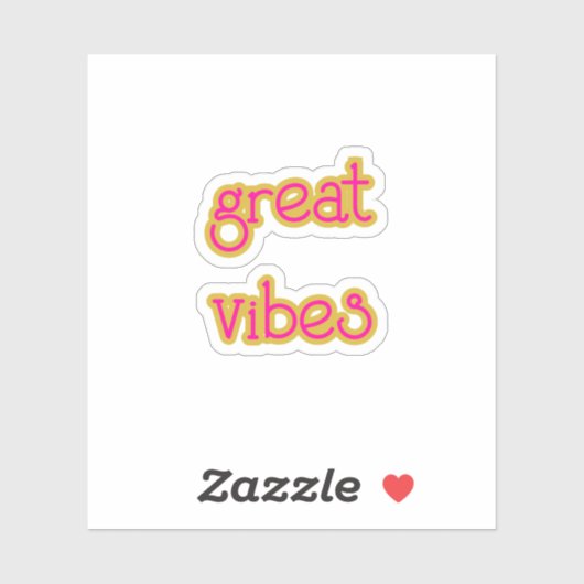 Great Vibes Contour Sticker (Blatt)