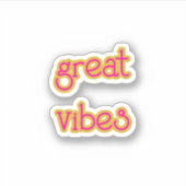 Great Vibes Contour Sticker (Vorderseite)