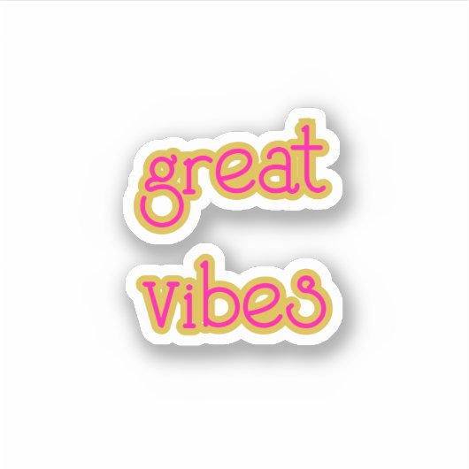 Great Vibes Contour Sticker (Vorderseite)