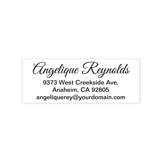 Great Vibes Einfache Rücksendeadresse und E-Mail Gummistempel (Prägung)