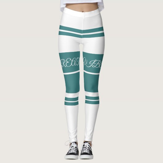 Great Vibes Green Luxury Leggings für Frauen. (Vorderseite)