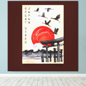 Great Vibes Japan Style Art Leinwanddruck (Insitu (Holzboden))