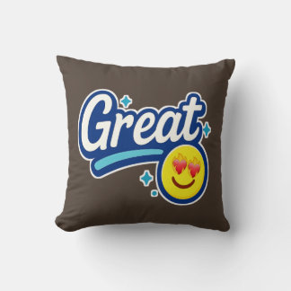 Great Vibes Only - Liebe Eyes Emoji Kissen