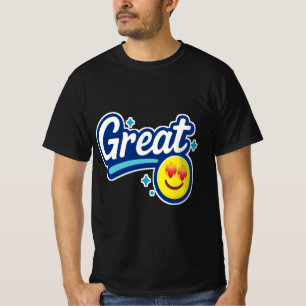 Great Vibes Only - Liebe Eyes Emoji T - Shirt