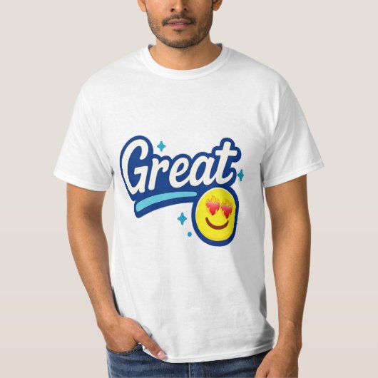 Great Vibes Only - Liebe Eyes Emoji T - Shirt (Vorderseite)
