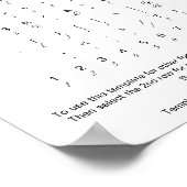 Great Vibes Schriftart Character Sheet for Zazzle Poster (Ecke)