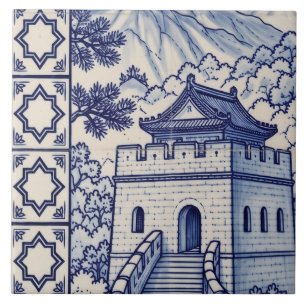 Great Wall Azulejo-Muralfliese 3 von 6 Mitte links Fliese