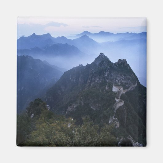 Great Wall in frühen Morgennebel, China Magnet (Vorne)