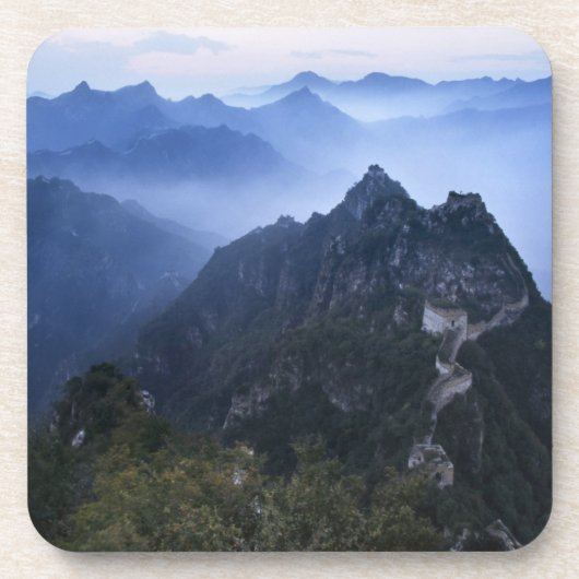 Great Wall in frühen Morgennebel, China Untersetzer (Vorderseite)