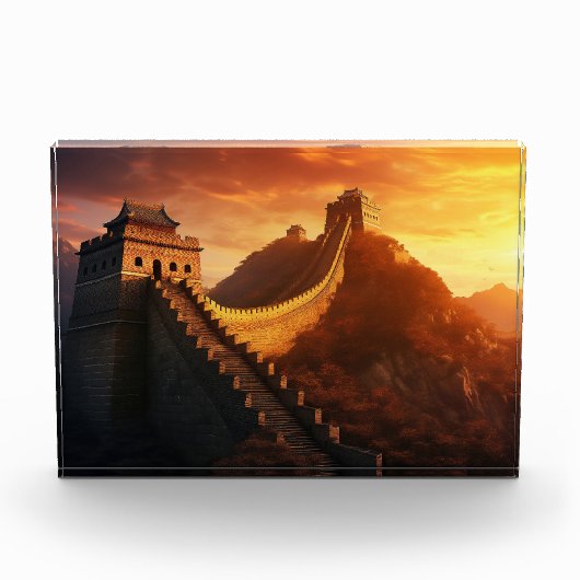 Great Wall of China Sunset Foto Block - Majestic (Vorderseite)