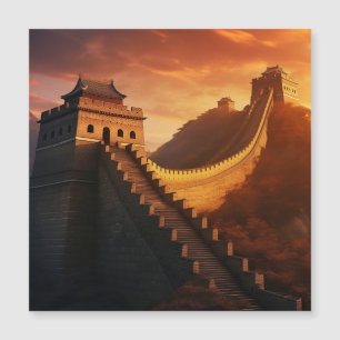 Great Wall of China Sunset Magnetic Card - Asiatis Magnetkarte