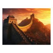 Great Wall of China Sunset - Majestic Asian Fotodruck (Vorne)