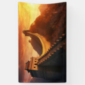 Great Wall of China Sunset - Majestic Banner (Vertikal)