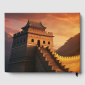 Great Wall of China Sunset - Majestic Gästebuch (Rückseite)