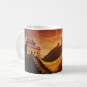 Great Wall of China Sunset - Majestic Kaffeetasse (Vorderseite Links)
