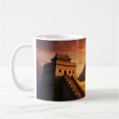 Great Wall of China Sunset - Majestic Kaffeetasse (Links)