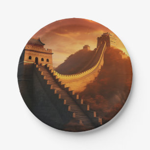 Great Wall of China Sunset - Majestic Pappteller