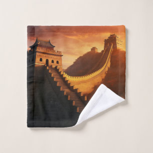 Great Wall of China Sunset - Majestic Waschlappen