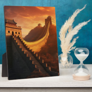 Great Wall of China Sunset Plaque - Majestic Asian Fotoplatte