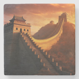 Great Wall of China Sunset Stone Untersetzer - Asi