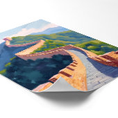 Great Wall of China Travel Painting Poster (Ecke)