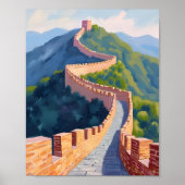 Great Wall of China Travel Painting Poster (Vorne)