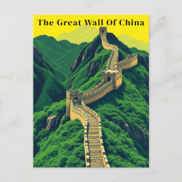 Great Wall of China Vintage Reise Postkarte