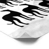 Great Wall of Greyhounds Poster (Ecke)