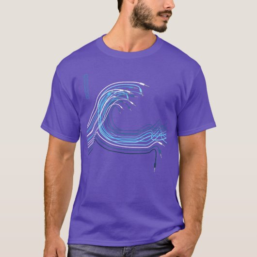 Great Wave for Electronic Musician and Synthesizer T-Shirt (Vorderseite)