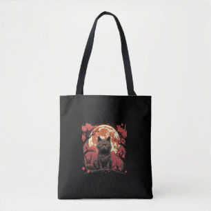 Great Wave Halloween_ Black Cat, Pumpkins, Sakura Tasche