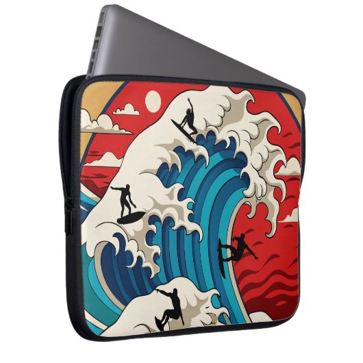 great wave hokusai laptopschutzhülle (Vorne Rechts)