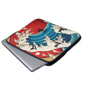 great wave hokusai laptopschutzhülle (Vorne Knopf)