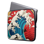 great wave hokusai laptopschutzhülle (Vorderseite Links)
