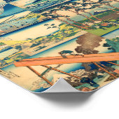 Great Wave Hokusai Mount Fuji Japanische Prints Poster (Ecke)