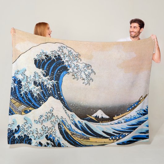 Great Wave, Hokusai, Ukiyo-e Fleece Blanket (Beispiel)