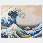 Great Wave, Hokusai, Ukiyo-e Fleece Blanket (Vorderseite (Horizontal))
