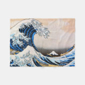 Great Wave, Hokusai, Ukiyo-e Fleecedecke (Vorderseite (Horizontal))