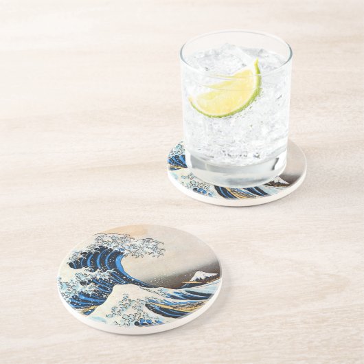 Great Wave, Hokusai, Ukiyo-e Getränkeuntersetzer (Seite)