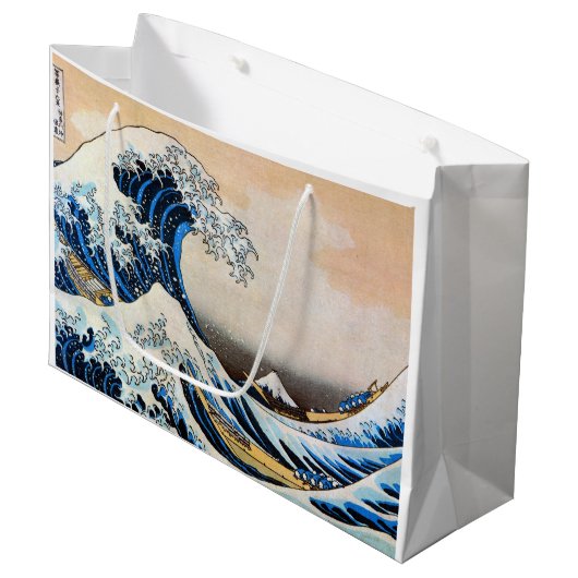 Great Wave, Hokusai, Ukiyo-e Große Geschenktüte (Vorderseite Schrägansicht)