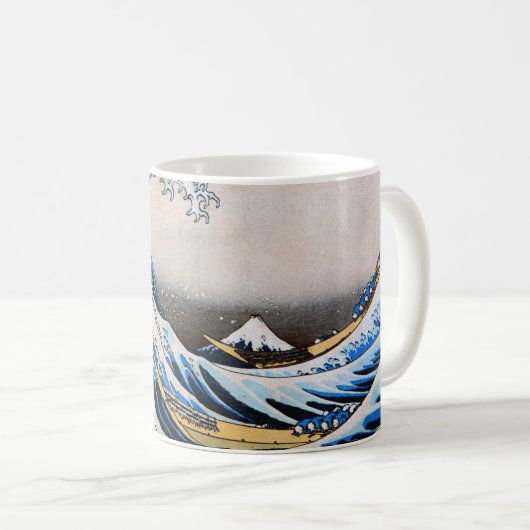 Great Wave, Hokusai, Ukiyo-e Kaffeetasse (VorderseiteRechts)