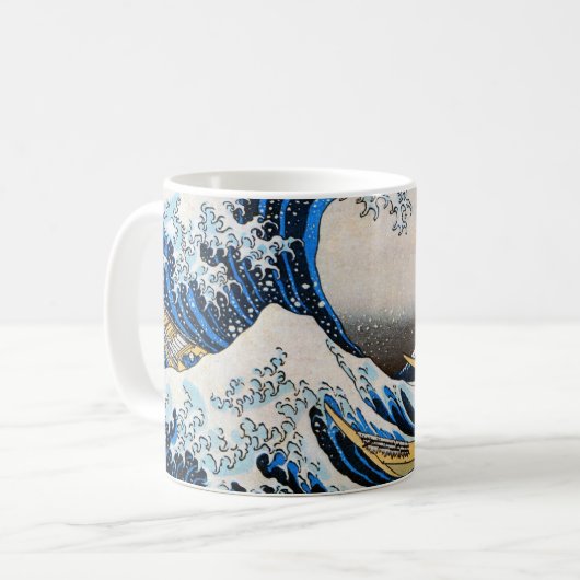 Great Wave, Hokusai, Ukiyo-e Kaffeetasse (Vorderseite Links)
