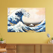 Great Wave, Hokusai, Ukiyo-e Leinwanddruck (Insitu (Wohnzimmer))