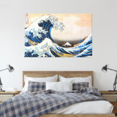 Great Wave, Hokusai, Ukiyo-e Leinwanddruck (Insitu (Schlafzimmer))