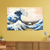 Great Wave, Hokusai, Ukiyo-e Leinwanddruck (Insitu (Wohnzimmer))