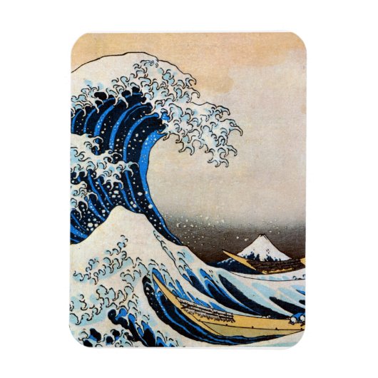 Great Wave, Hokusai, Ukiyo-e Magnet (Vertikal)