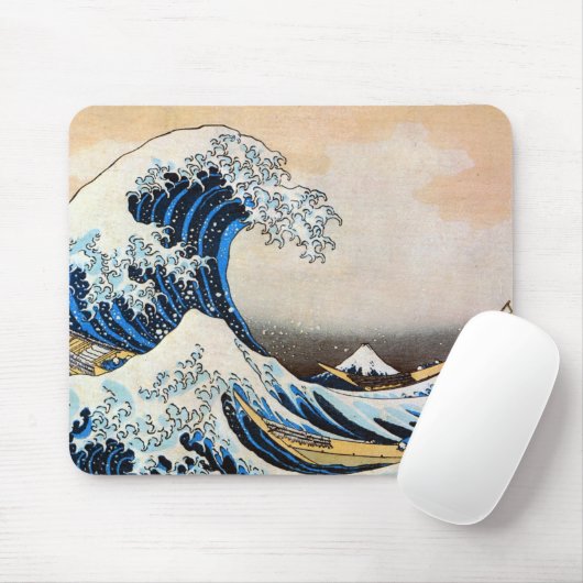 Great Wave, Hokusai, Ukiyo-e Mousepad (Mit Mouse)